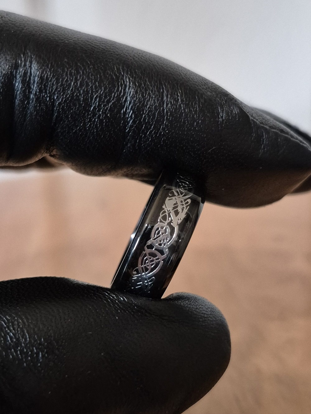 Black Celtic Style Dragon Ring FREE